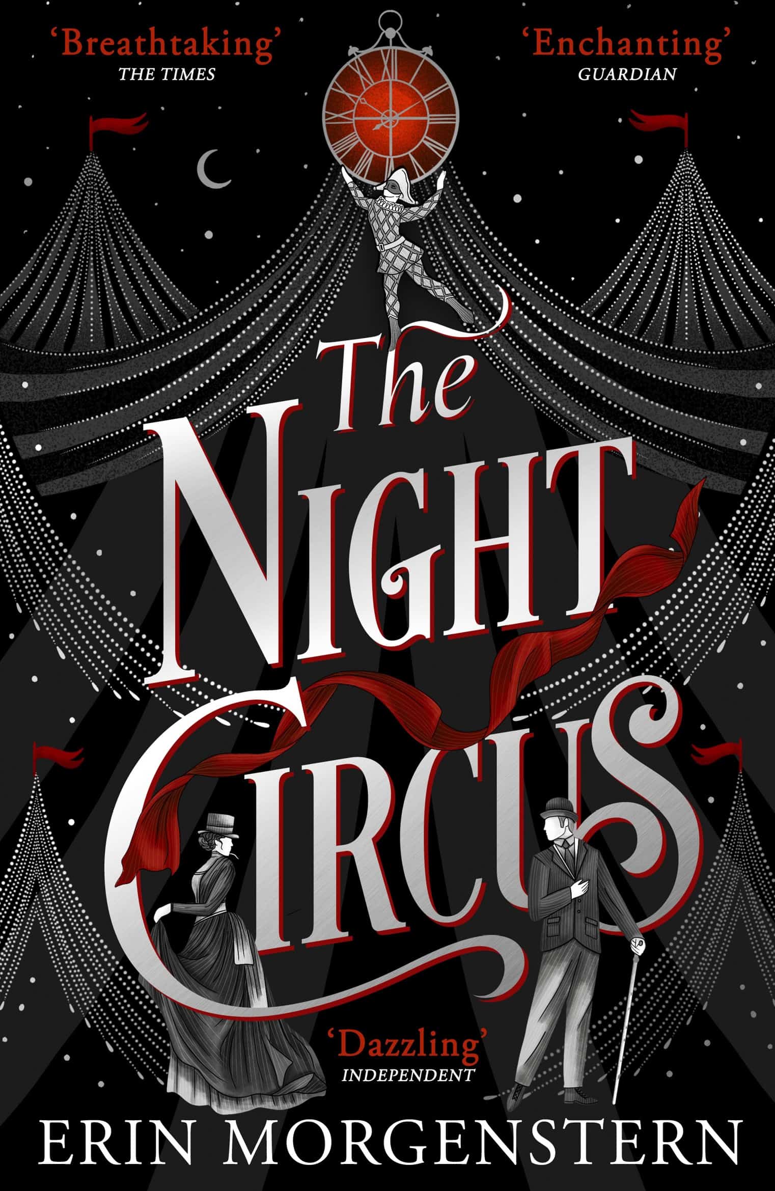 The cover of Night Circus. It shows circus tents under the darkness of night.