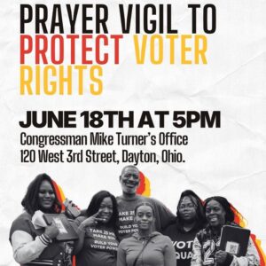 A flier for the prayer vigil. It states all the information that is in the listing.