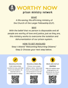 Information on how to get involved in Church of the Larger Fellowship's Prison Ministry.